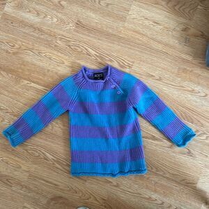 The Children's Place Girls Pullover Sweater Size 3T Purple Blue Knit Long Sleeve